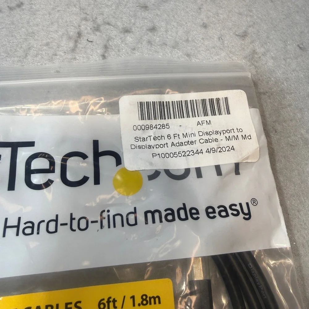 StarTech Adapter Cable Unisex 6ft Black Mini DisplayPort to DP MDP2DPMM6 Cable